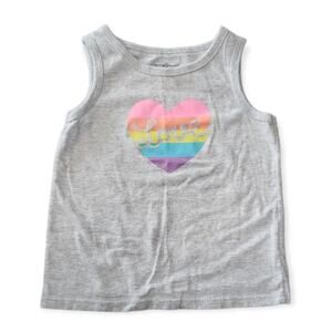 Garanimals Gray Love Rainbow Short Sleeved Tank Top - Size 3T